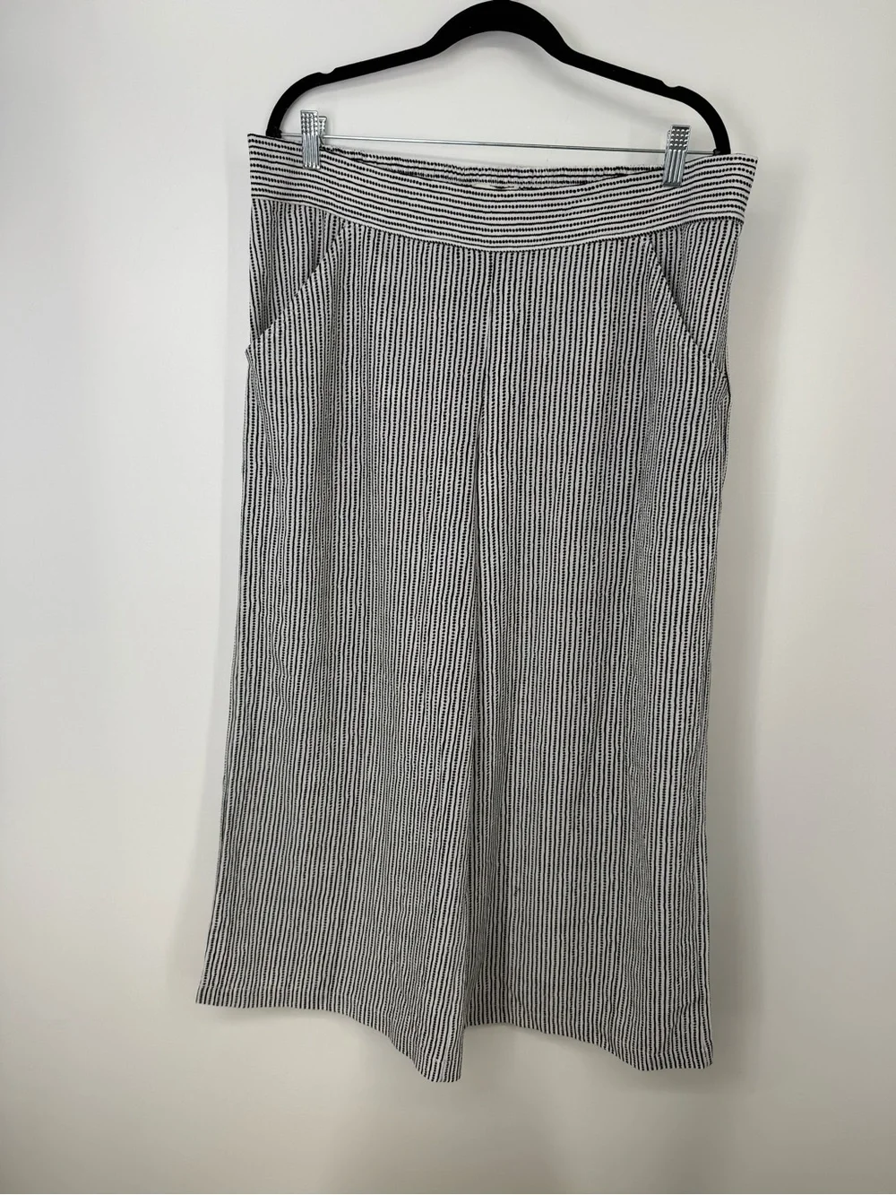 Max Studio Stripe Polka dot Wide Leg Flare Crop Casual Pants Trousers size XXL